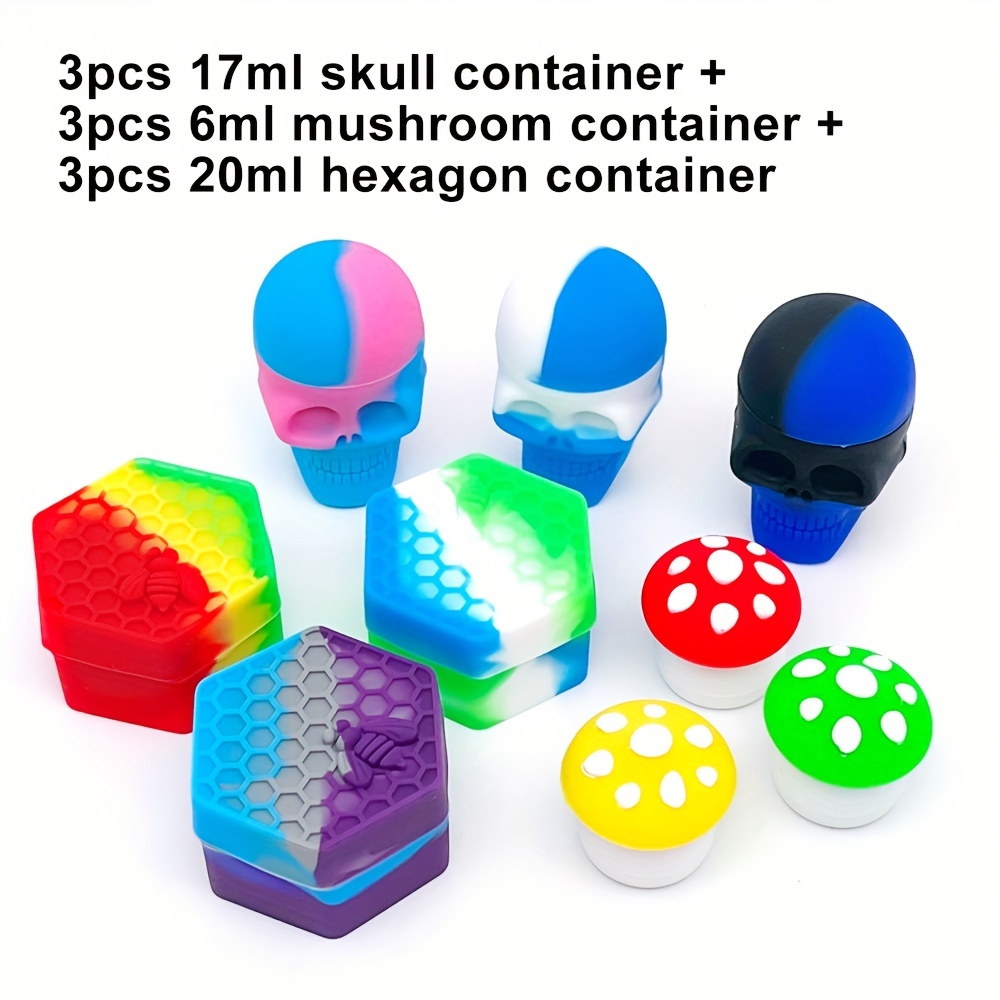 

9pcs Silicone Mini Storage Containers - 0.21/0.59/0.7oz, Multifunctional For Creams & Spices, Portable For Home, Outdoor, Travel - Perfect Valentine's Day Or New Year's Gift