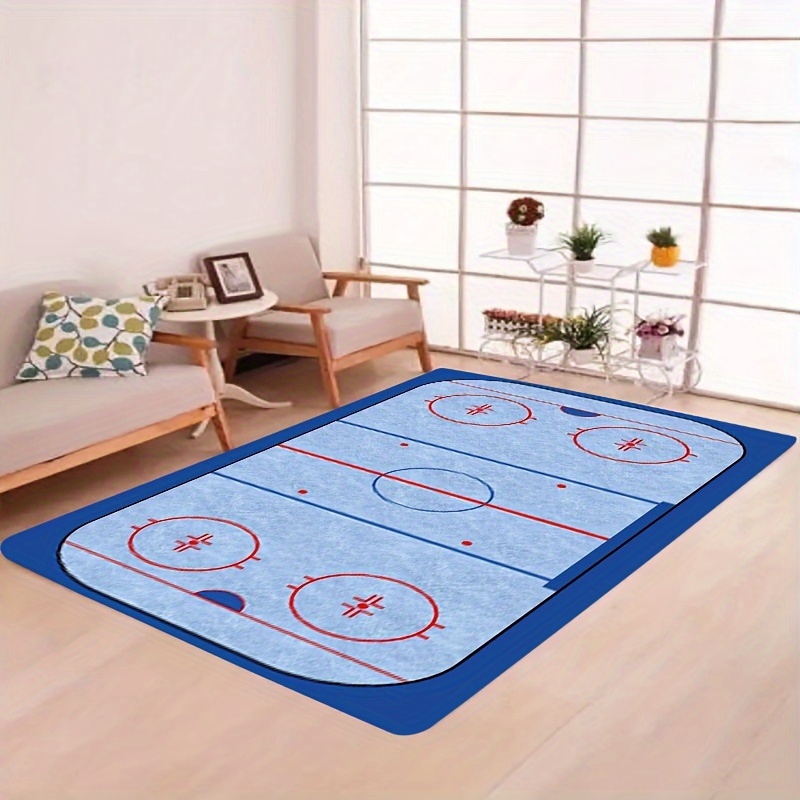 TEMU 1 tapis de cuisine épais de 1,1 cm, motif de planche tactique de hockey sur glace imprimé, adapté , , à la , et à la décoration intérieure