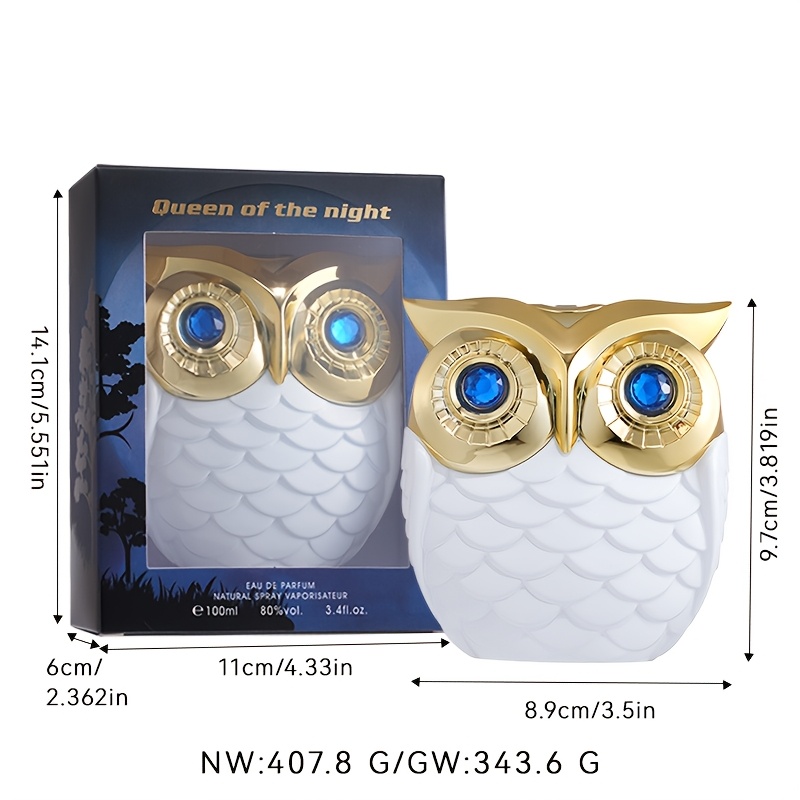 Image of Owl-shaped Oriental Floral & - Long- With Oriental Flower & Wood Scents, Elegant Scent For &, 100ml (liquid Concentrate) -