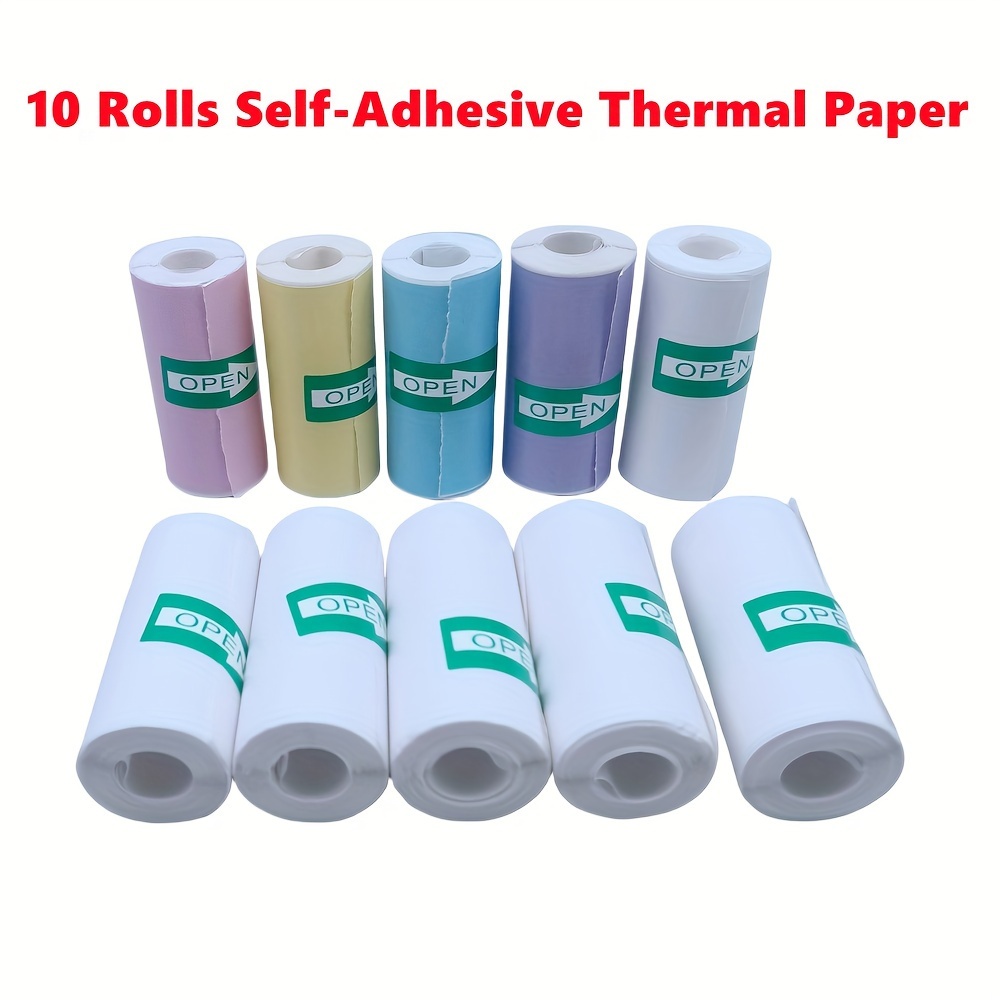 

57x25mm -adhesive Portable Printer Stickable 10 Roll Set