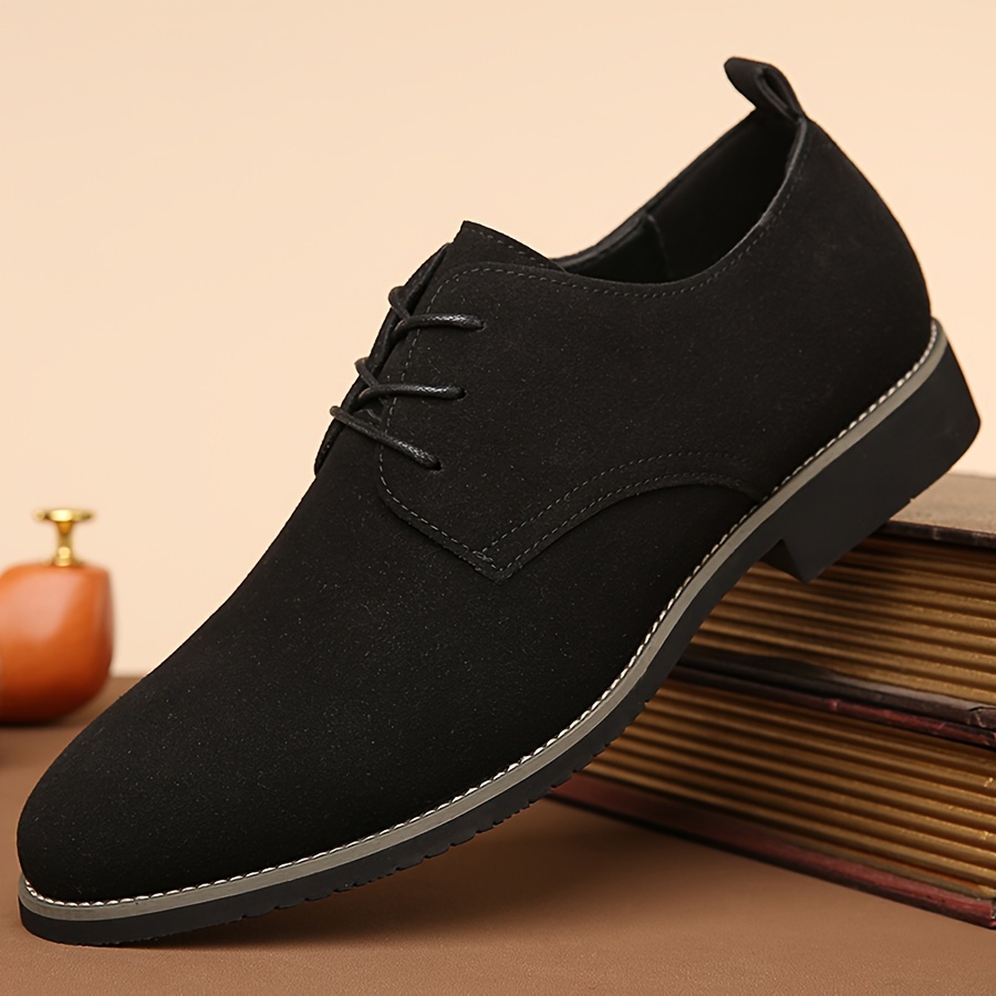 Zapatos de Vestir Negros Clásicos para Hombre Casual con Cordones y Punta  Afilada, Parte de PU y de Goma, Cómodos para Casual