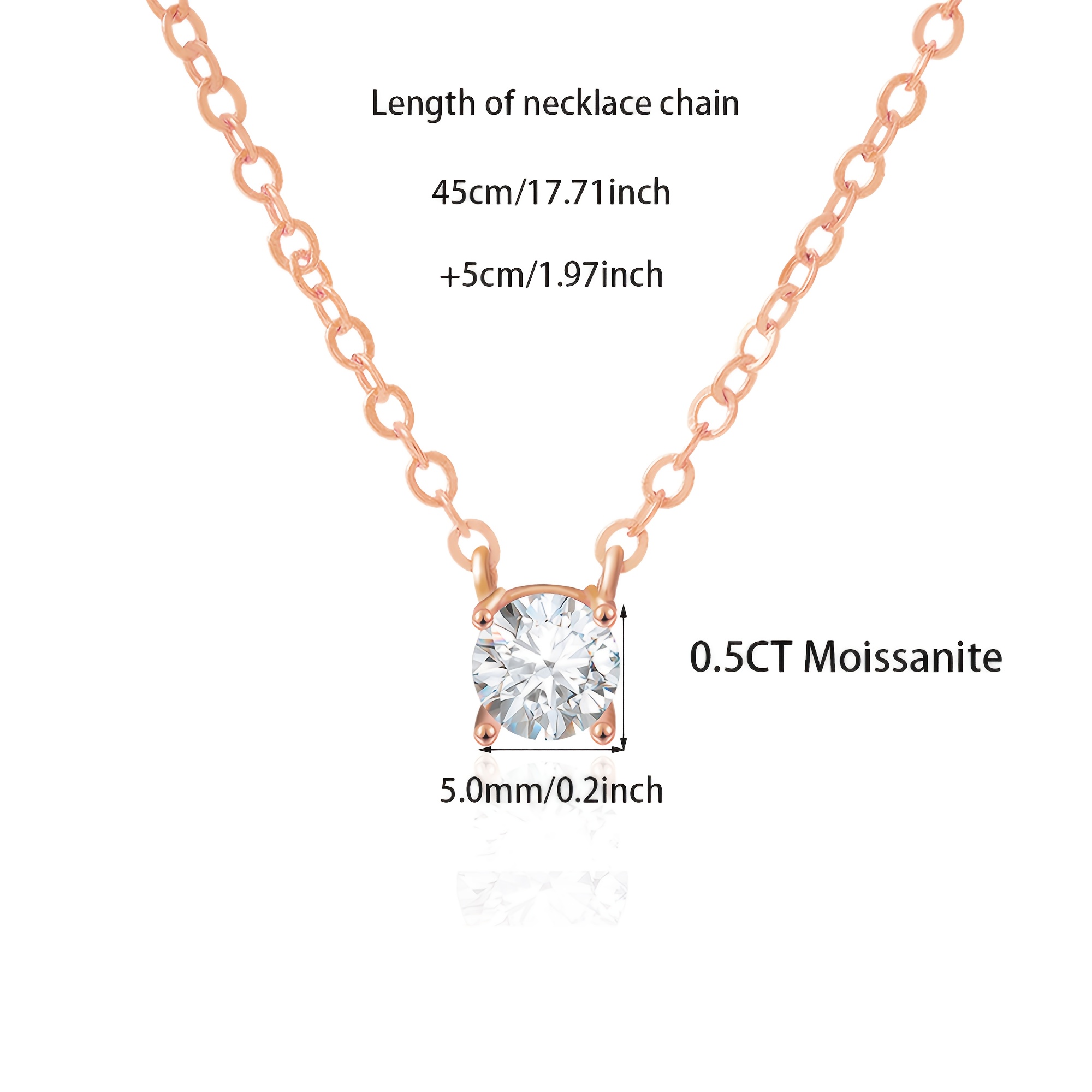 TEMU 925 Silver Women's Moissanite Pendant Necklace, Light Luxury High-end Women's, Full Of Charm, , Hypoallergenic, Birthday, Valentine's Day,