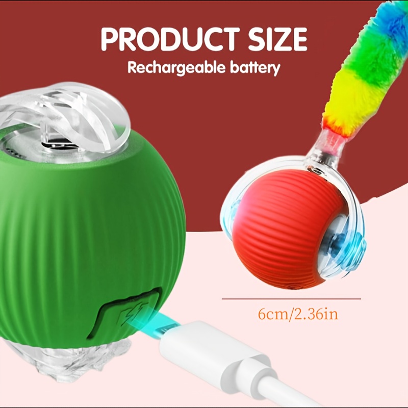 [Jouet intelligent] Nouvelle Balle Électrique pour Chat 2025, Jouet Intelligent Interactif Rechargeable par USB, Balle Roulante en ABS pour Chats et Chiens
