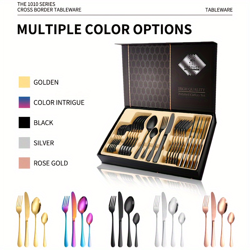 

34 Silverware Set For 6, Steel Flatware Set, Set, Tableware Utensils Set Includes Knife/spoon/ For