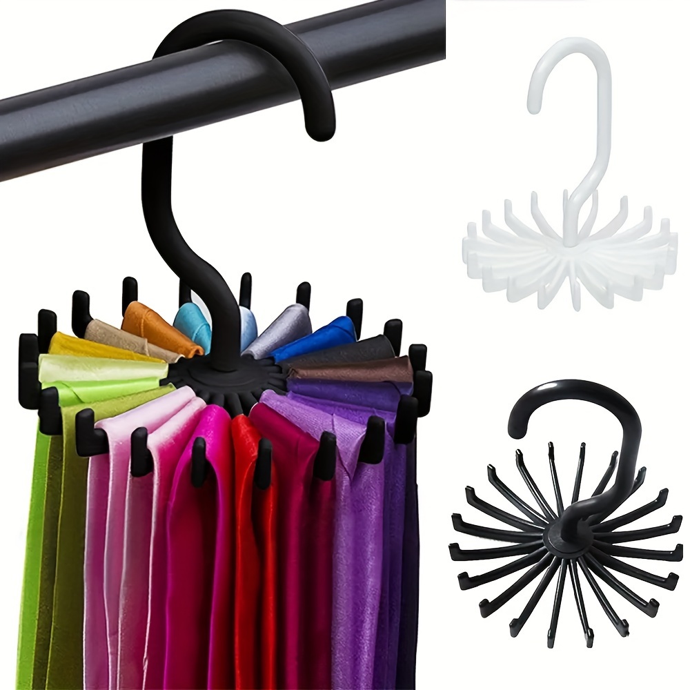 

1pc 20-claw 360-degree Rotatable Silk Scarf Storage Rack Silk Scarf Hanger Multi-functional Storage Rack Belt Rack Accessories