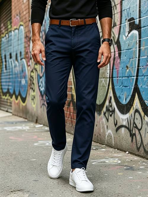 mens chino pants stretch dress trousers for commuting and daily versatile light business straight leg casual pants