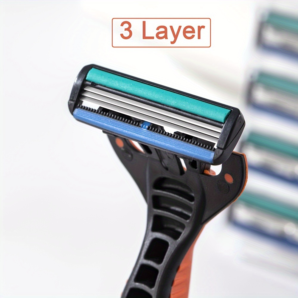 [3pcs Stainless Steel Safety Razor Blades] Jifuli 3-Pack Stainless Steel Safety Razor Blades, Interchangeable Manual Shaving Heads for Body Hair Removal, Durable and Easy to Use