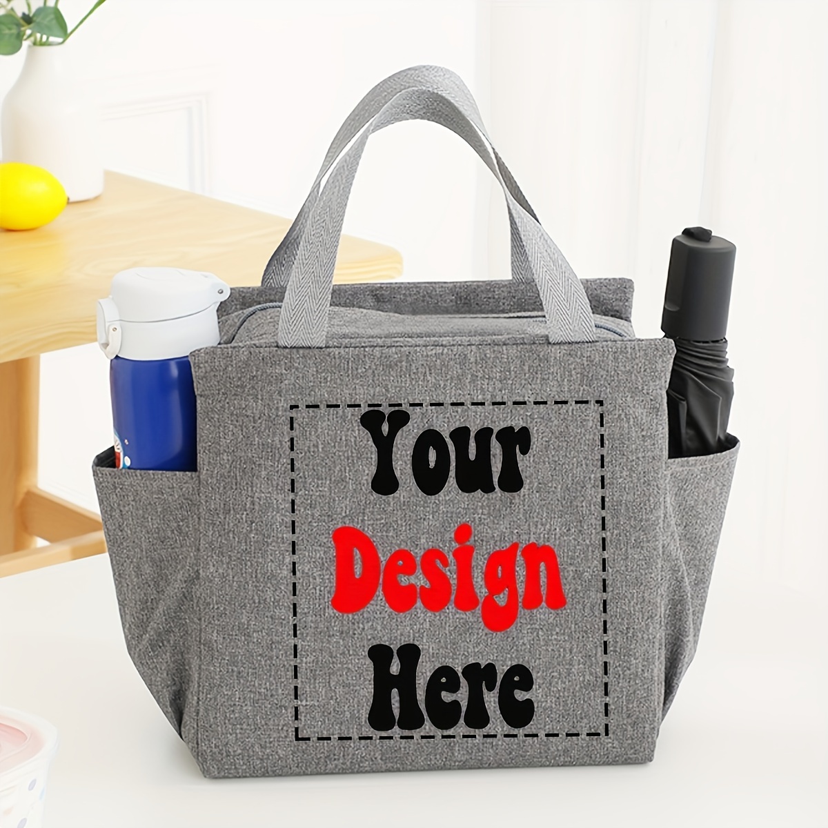 

Customizable Insulated Bag - , Zip , | Personalize , , Or For & School, Personalized For Halloween/christmas/thanksgiving Day