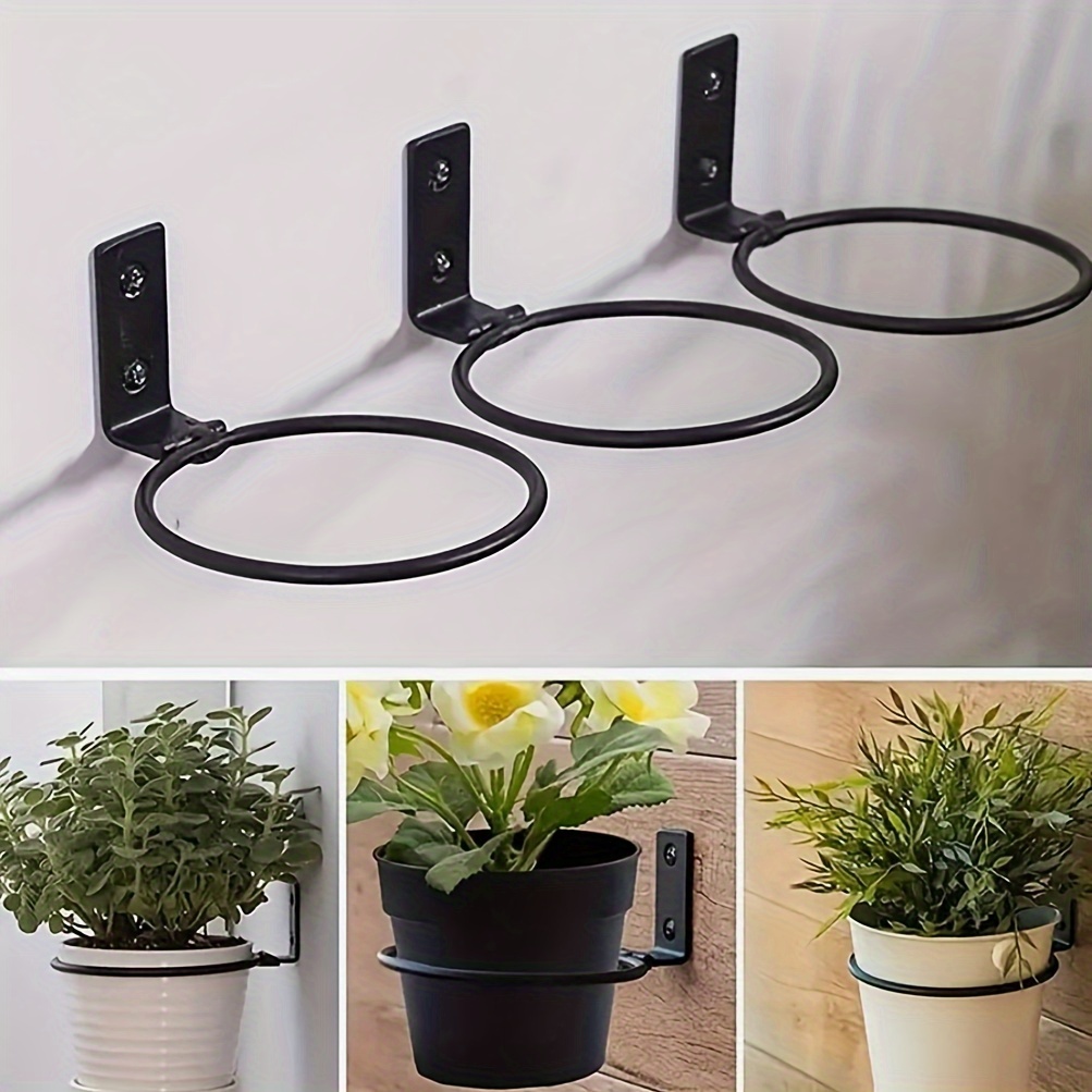 

1pc, Household Simple Multifunctional Flower Rack Wall-mounted Balcony Interior Decoration Flowerpot Hanging Bonsai Rack