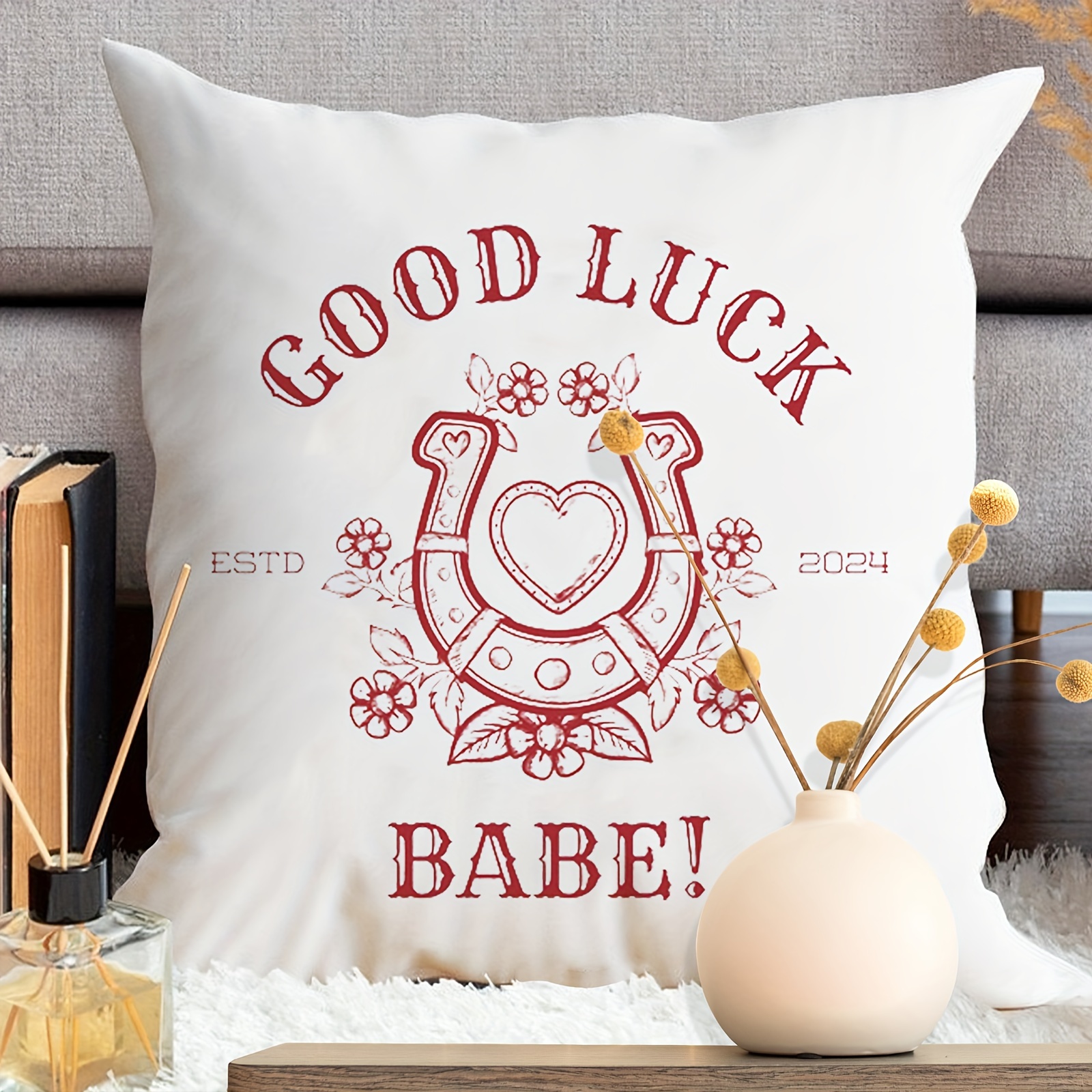 Contemporary Velvet Throw Pillow Covers Good Luck Temu United Kingdom