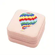 1pc Travel Zipper Jewelry Case And Organizer, Exquisite Hot Air Balloon ...