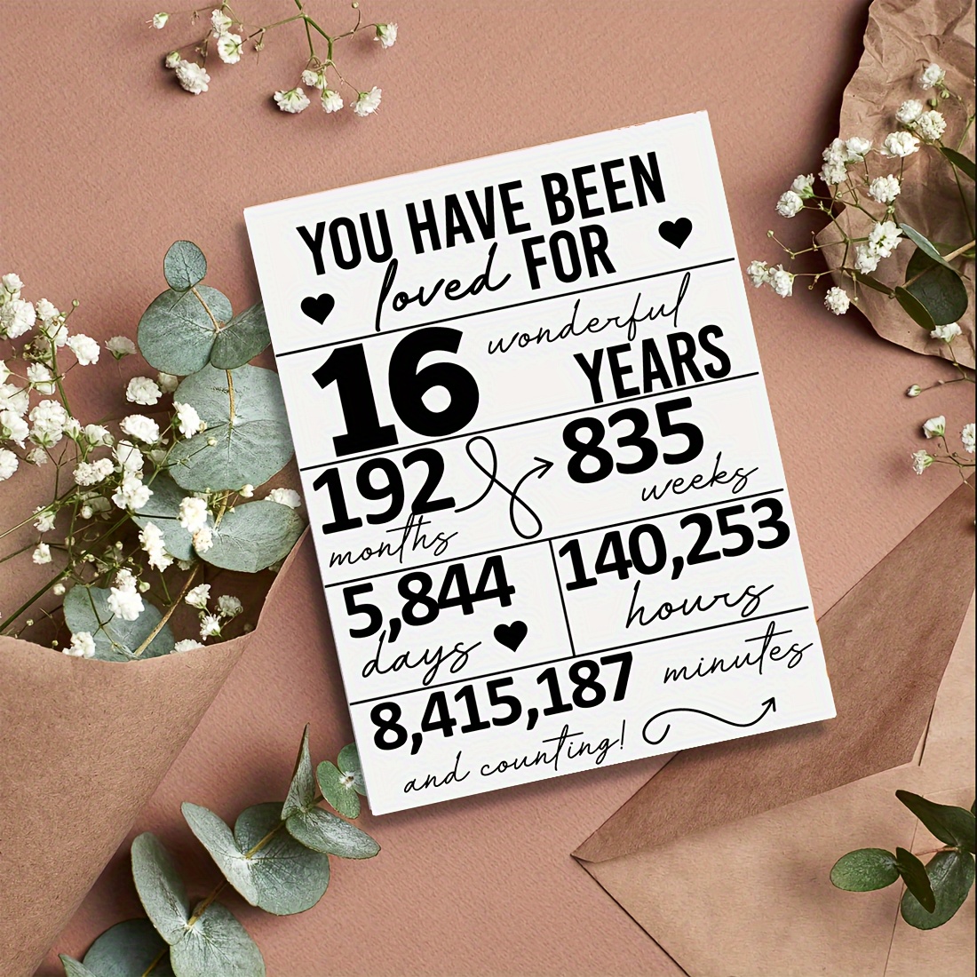 White Cotton Cards Geburtstagskarte „Sweet Sixteen“ – Handgefertigt, 22x22 Cm, Mit Strass & Glitzer, Inkl. Umschlag