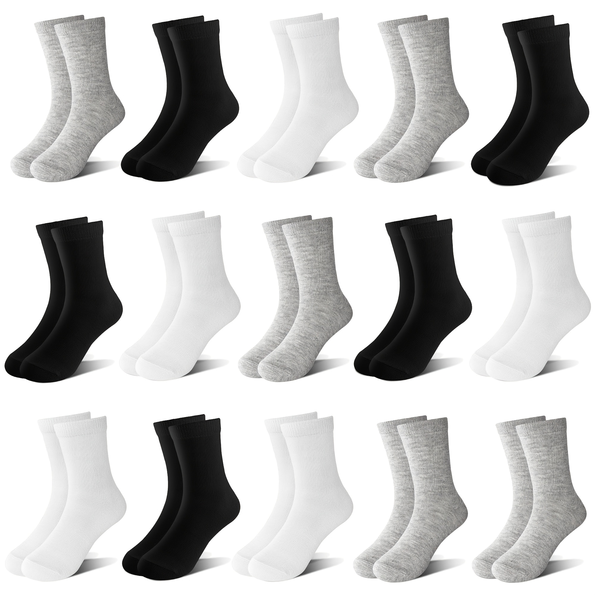 15 Pair Of Mid-calf Socks