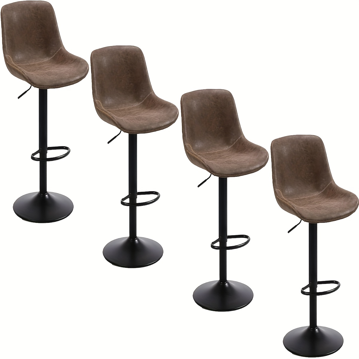 Reception Chair Set Of 2/4, Height-adjustable Suede Visitor Chair, With Backrest, Footrest, Easy To Clean And Install, Gray