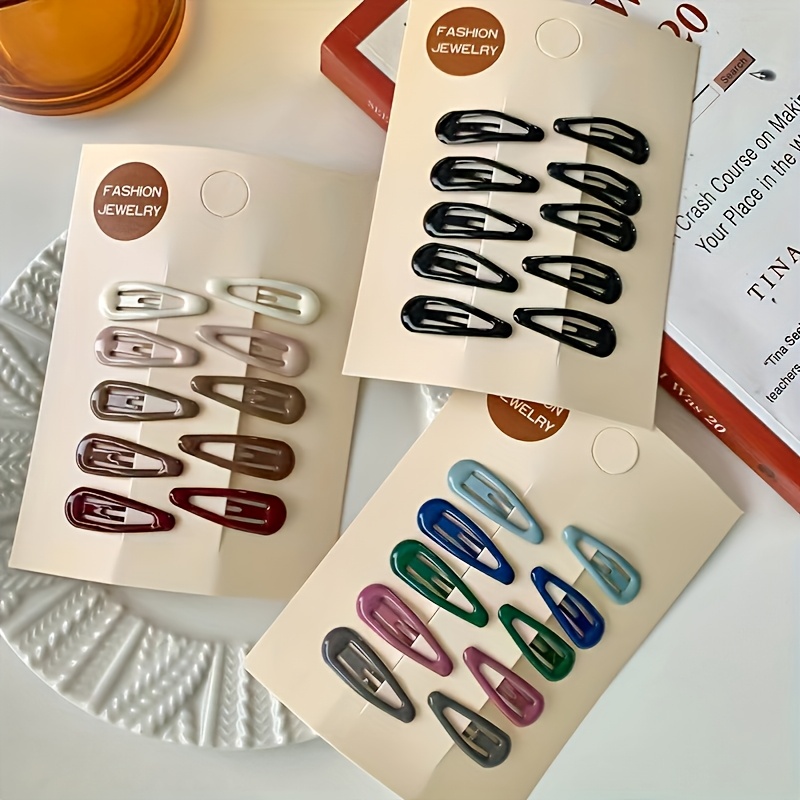 Features A 3cm Small Bb Clip For, Designed For Colorful Bangs And To Manage Broken Hair Edges. It Includes Water Drop-shaped Hair Additions That Are Easy And Versatile, Suitable For Hairstyles