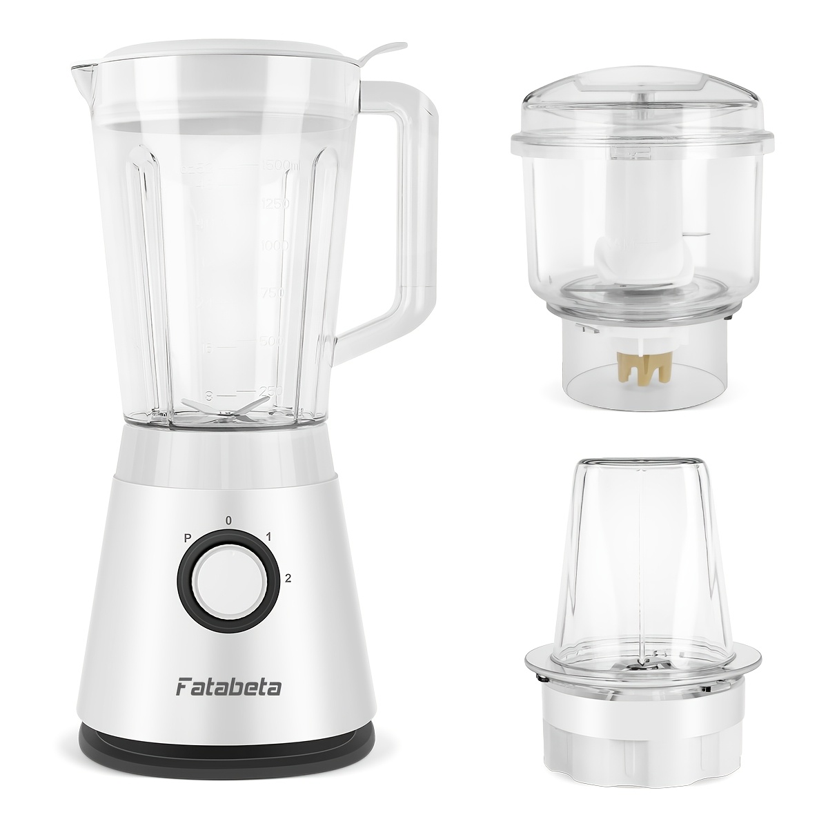 Image of 1500ml Large Capacity Blender, 3-in-1 Food Processor, Meat Grinder Chopper, Juice For Home Kitchen And Vegetables, At For Home, Smoothie, , , Ice Slushie