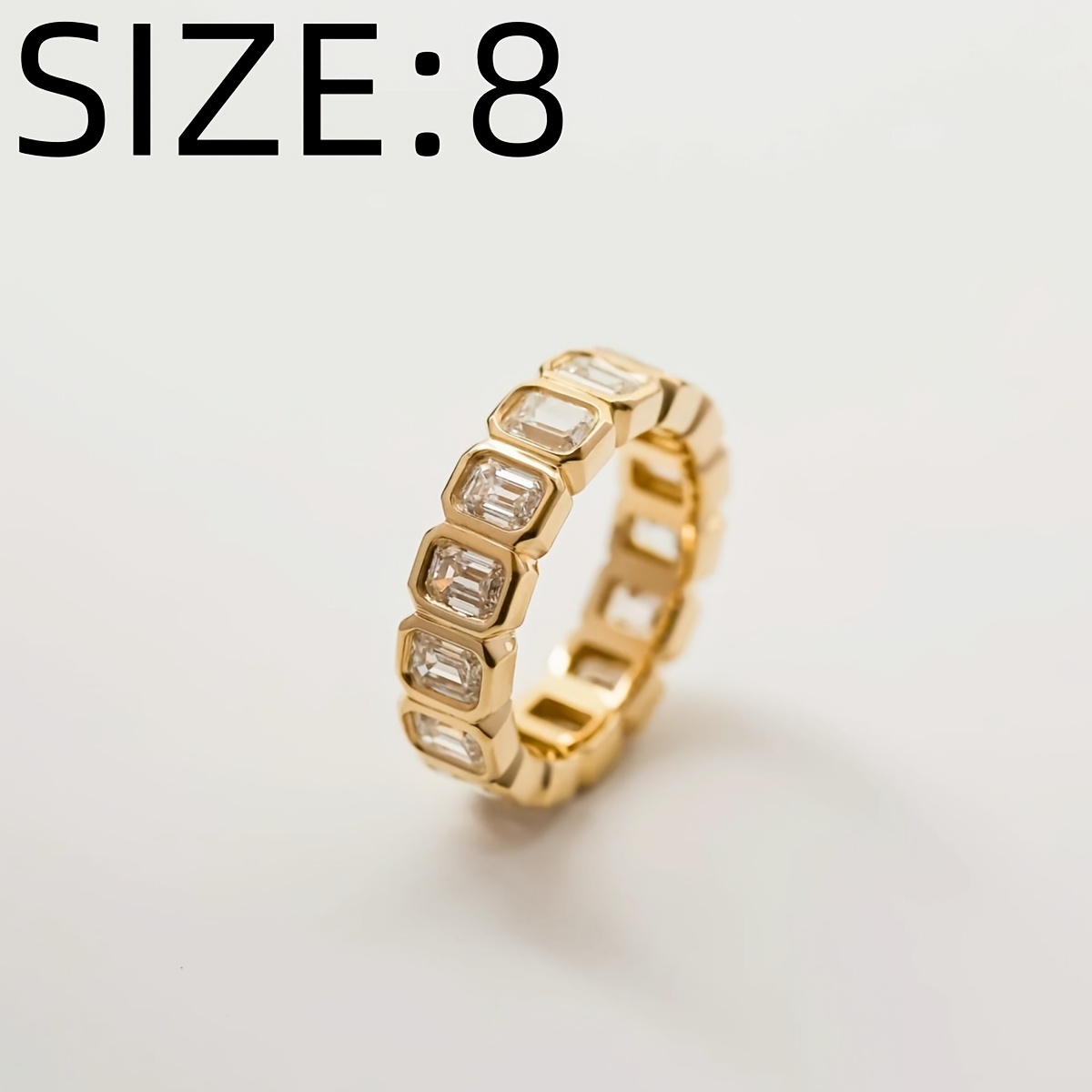 TEMU 1pc, European And - Copper Inlaid Zirconia, Exquisite Classic Unisex Fashion Ring. Suitable For Holiday Parties, Dance Parties, Christmas,