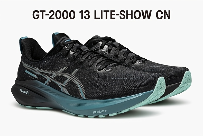 [sneakers] ASICS Men'S Running Shoes, Stable Support Running Shoes, GT-2000 13 LITE-SHOW CN in White/Black, Model 1011C101-001