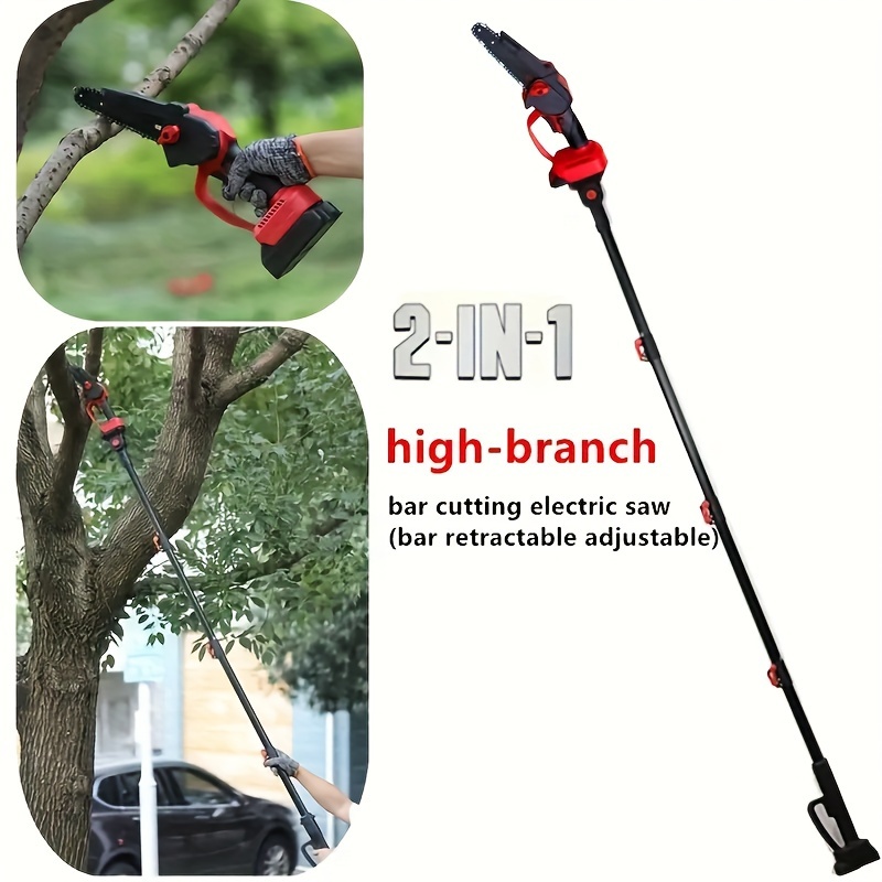 

6- Saw - , Extendable Bar, 2x 18650 Batteries, Portable, , Battery/ , Us , 110-130v, For Wood Cutting, Trimming, And Woodworking