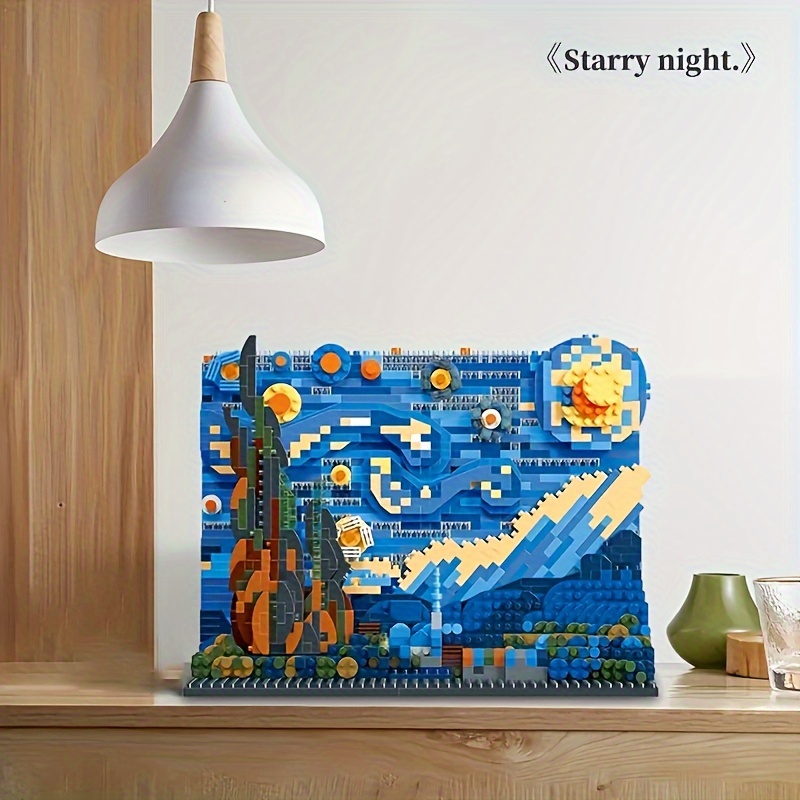 

Bibilock 1850pcs 3d Starry Night Building Blocks Set - Abs Material, Diy Decorative Art, Creative Puzzle For Adults, Art Lovers, Ideal For Christmas And Halloween Gifts