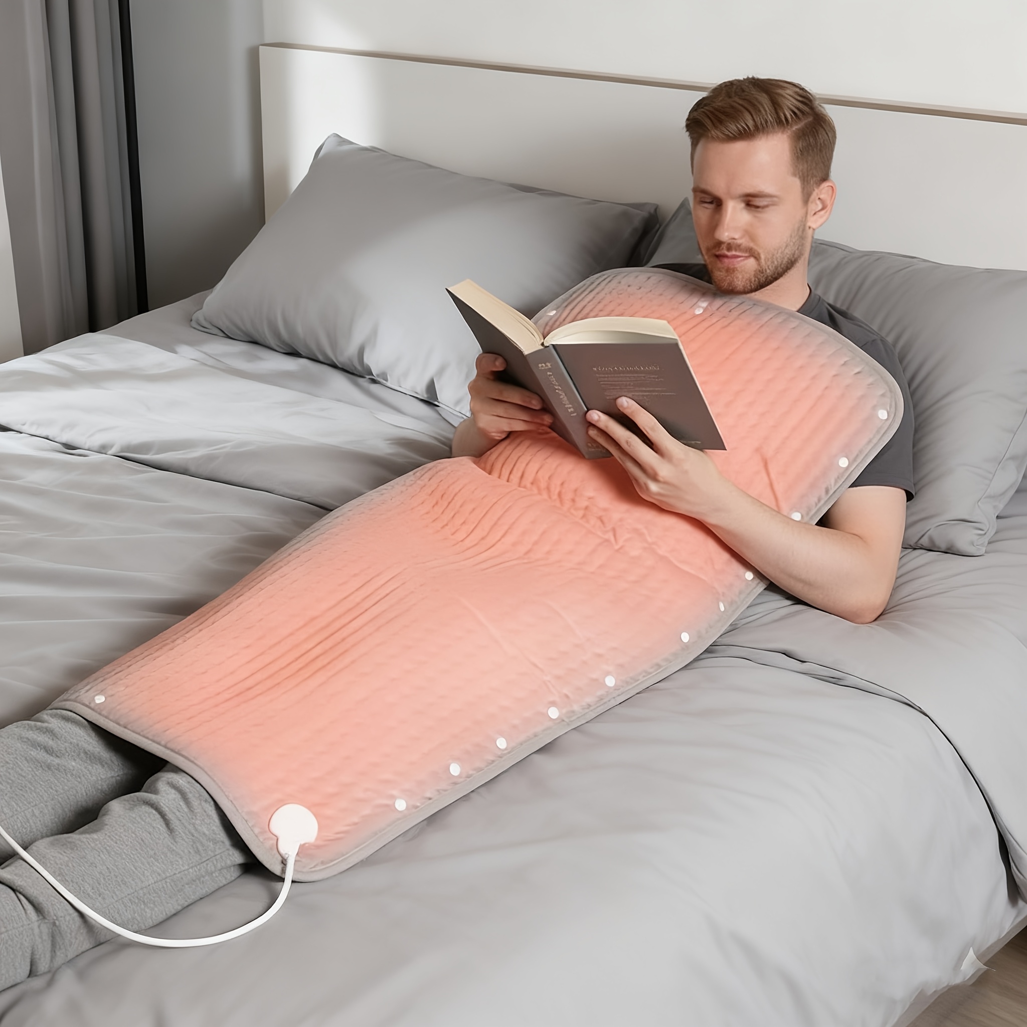 TEMU Heating Pad & Foot Warmer, Temperature Settings & Auto Shut Off, Washable Fast Heated, Electric Heating Pads For Back Feet Shoulders, Etc.