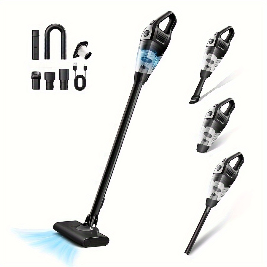 

High Power Cordless Vacuum Cleaner - Ultra Light, Family And Car Dual Use, With Powerful Suction For Deep Cleaning Of Hard Floors, Carpets And Pet Hair - Easy To Vacuum, Easy To Clean