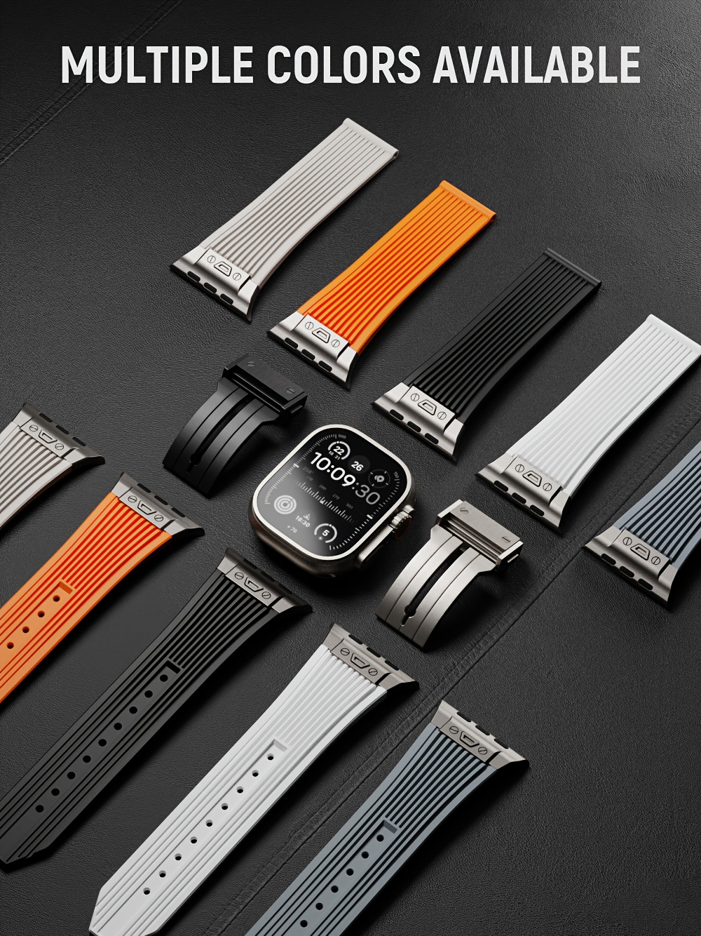 Bracelet de Montre ! Bracelet de Luxe pour Homme Compatible avec Apple Watch Ultra 2, 1, 49mm, iWatch 49, 46, 45, 44mm, 10, 9, 8, 7, 6, 5, 4, Séries SE