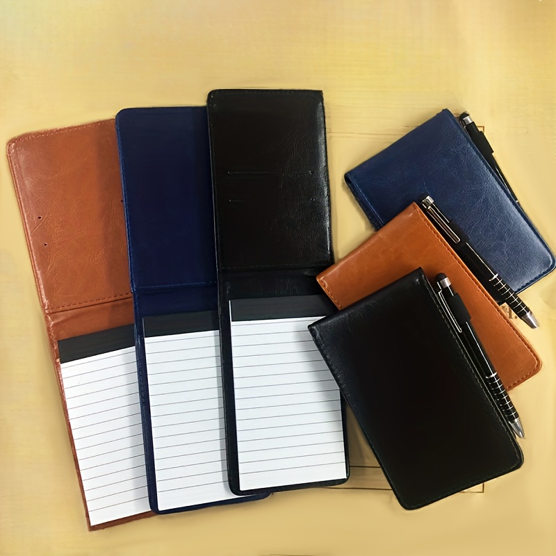 

Vintage-inspired A7 Multifunctional Notepad With Pen Holder - , Portable & Elegant For Work Planning, Study Notes & More - Mixed Colors, Christmas, Smooth Texture