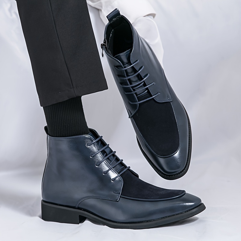 sachin and babi light blue dress Amazon.com | LETCLOCOM Men's Leather Warm Fur Lined Slip On Snow Boots  Winter Hand Stitching Low Top Anti-Slip Outdoor Water Resistant Sneakers  Boots Lightweight Casual Walking Loafers Shoes (black,7)