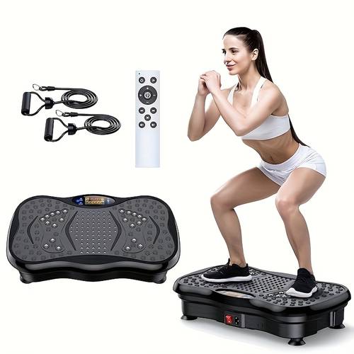 whole body vibration plate with silent motor speed control adjustable rpm usb platform for muscle toning burning home gym equipment ideal gift for mother s day labor day workout accessories
