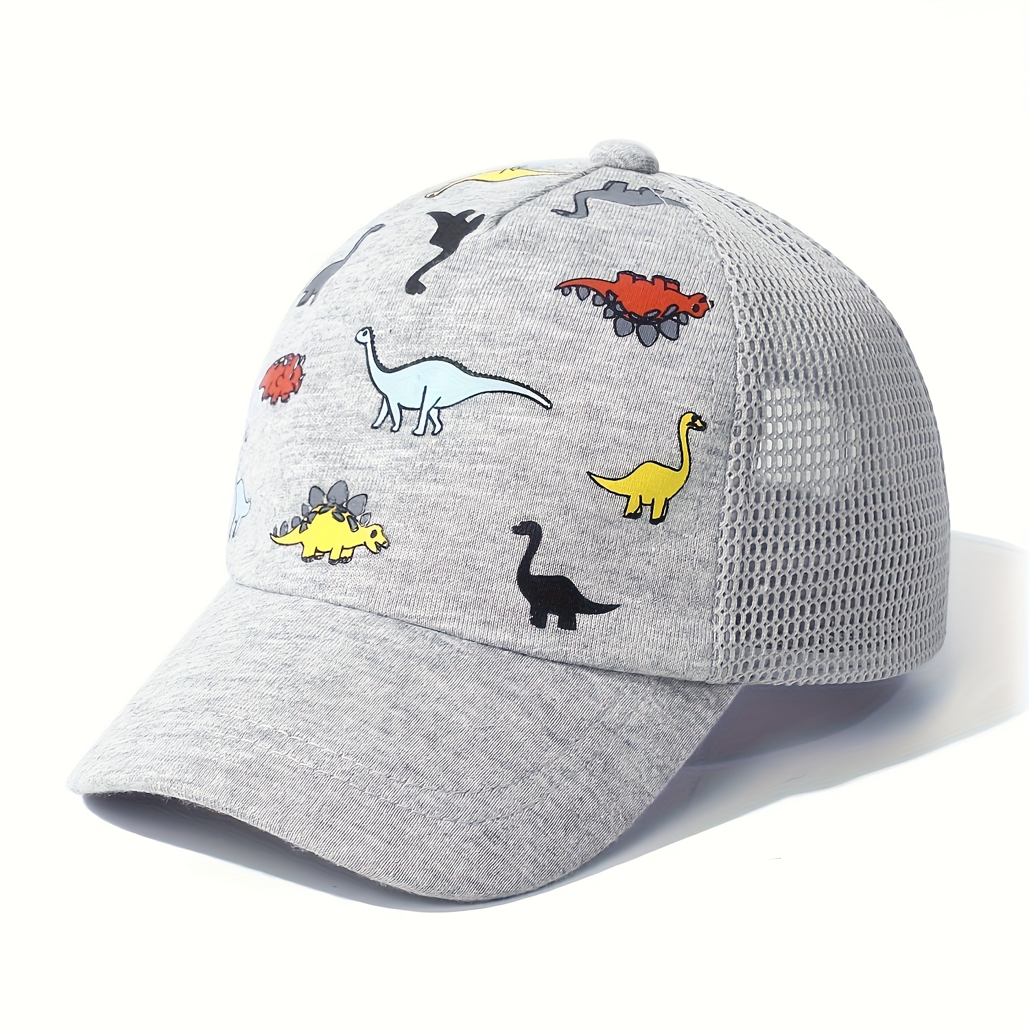 Image of 1pc Of Spring And Summer Dinosaur Mesh Baseball Cap Suitable For Outdoor Travel Breathable Sun Hat