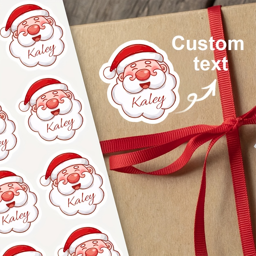 TEMU 48/24pcs Customized Santa Claus Stickers, Name Stickers, Gift Packaging Stickers, Candy And Snack Packaging Stickers, Christmas Decorations,