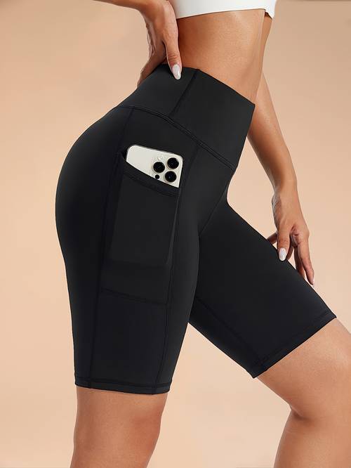 spring summer womens high waisted yoga shorts with side pockets comfortable breathable and high for outdoor sports and cycling