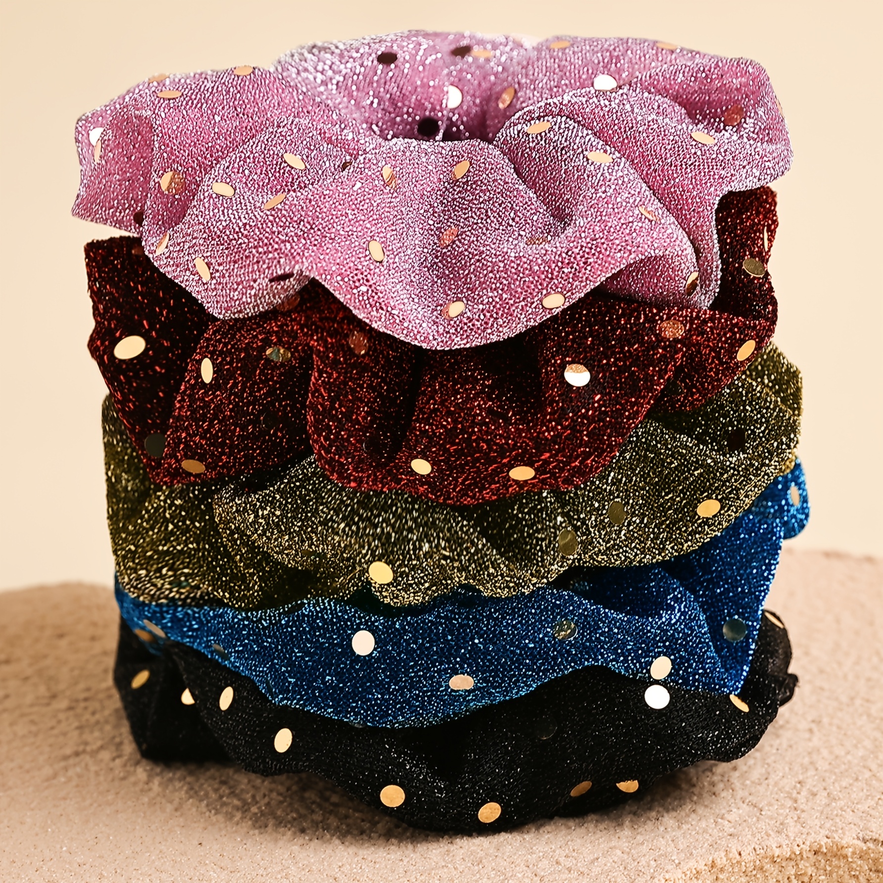 TEMU 5 pièces d'accessoires pour cheveux à paillettes multicolores pour femmes, parfaits pour coiffer et décorer