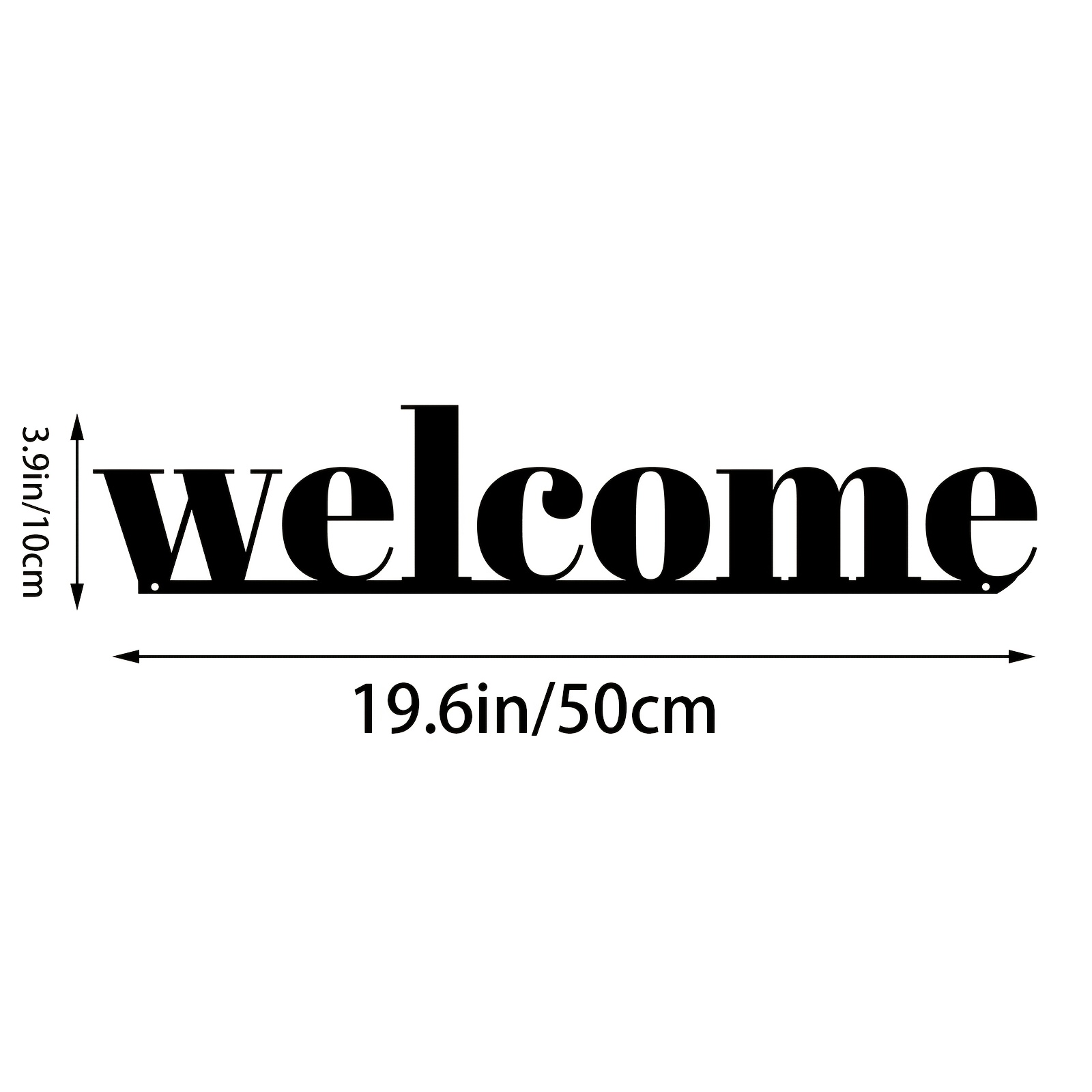 E-shop Stilvolles Metall-„Willkommen“-Schild, eine moderne Haustürdekoration, elegante Eisen-Wandkunst geeignet für Eingangsbereiche, Veranden