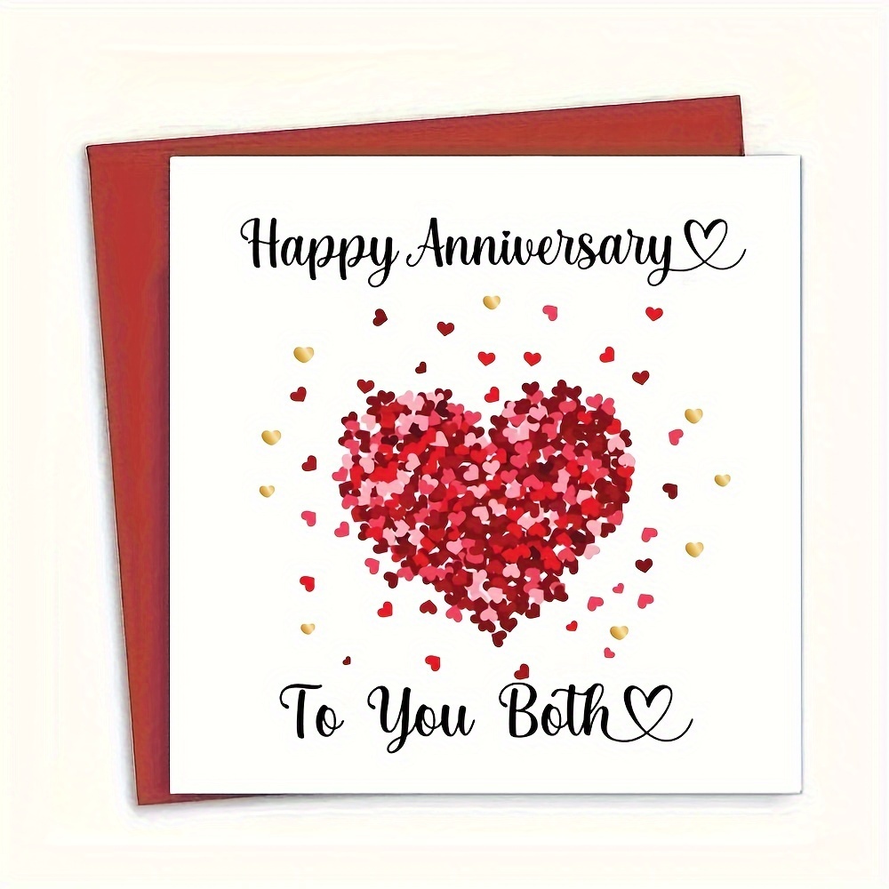 TEMU 1pc, Happy Anniversary To You Card, Anniversary Card, Beautiful Anniversary Card, Fashion Anniversary Card To Couples -with Envelope