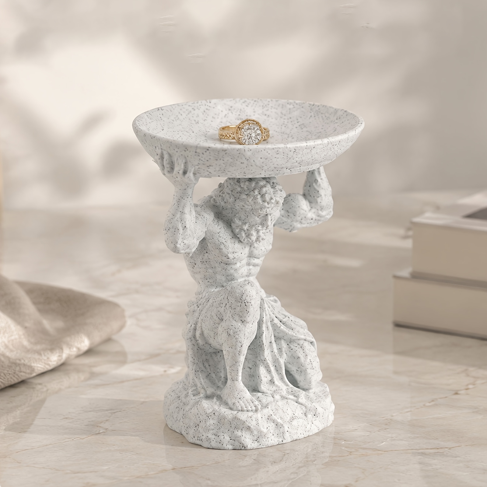 TEMU [collectible Figurine] Sculpture Tray, Statue Display, Nordic Style Desktop Organizer, Suitable For Jewelry Storage On Dressing Table, Office