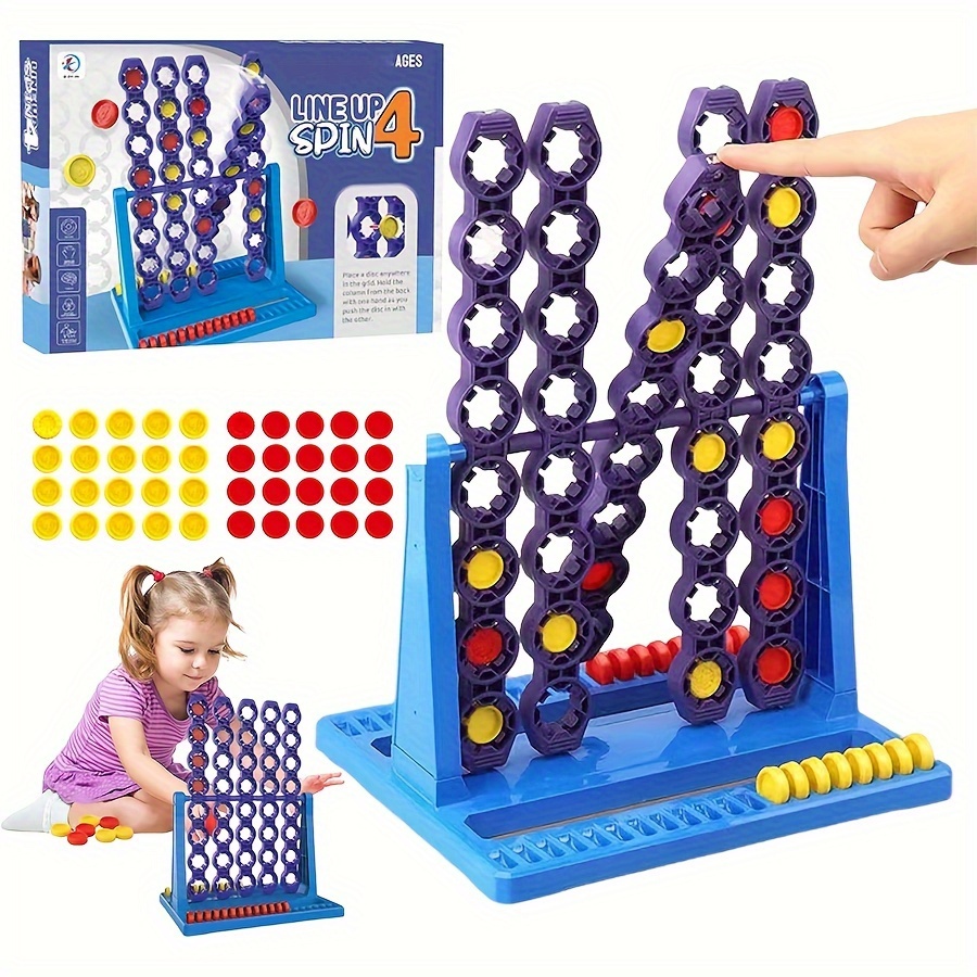 giochi tavolo bambini in a row game four with spin Temu Italy