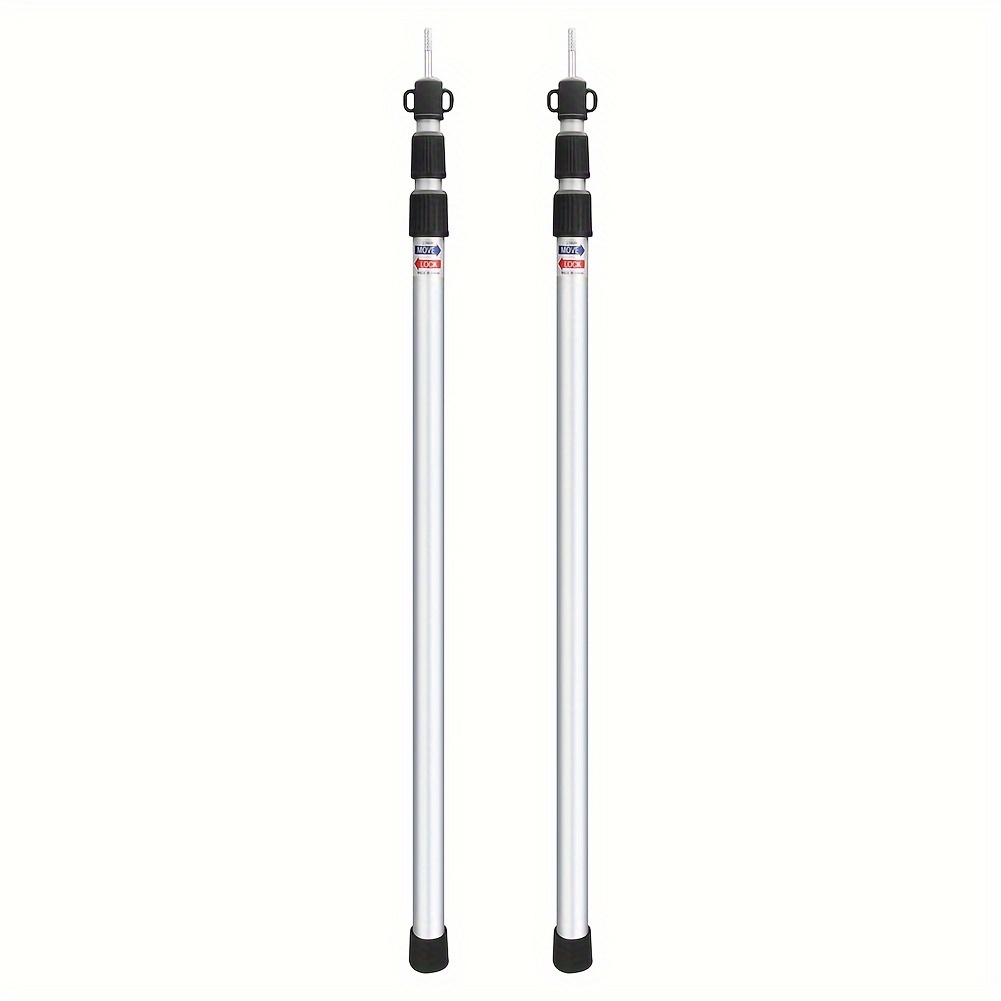 TEMU 2pc Tent Poles, Tent Poles Replacement, Tent Poles For Tarp, Canopy Poles, Awning Poles, Telescoping Tarp Poles, Tarp Poles Adjustable Heavy