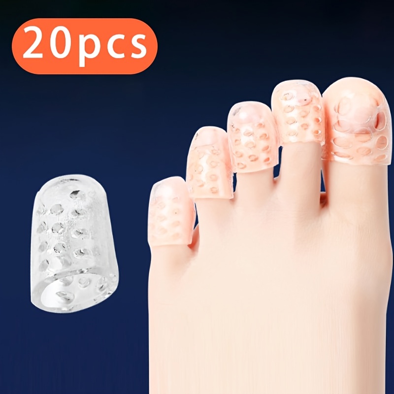 pcs soft gel toe protectors, breathable silicone toe caps