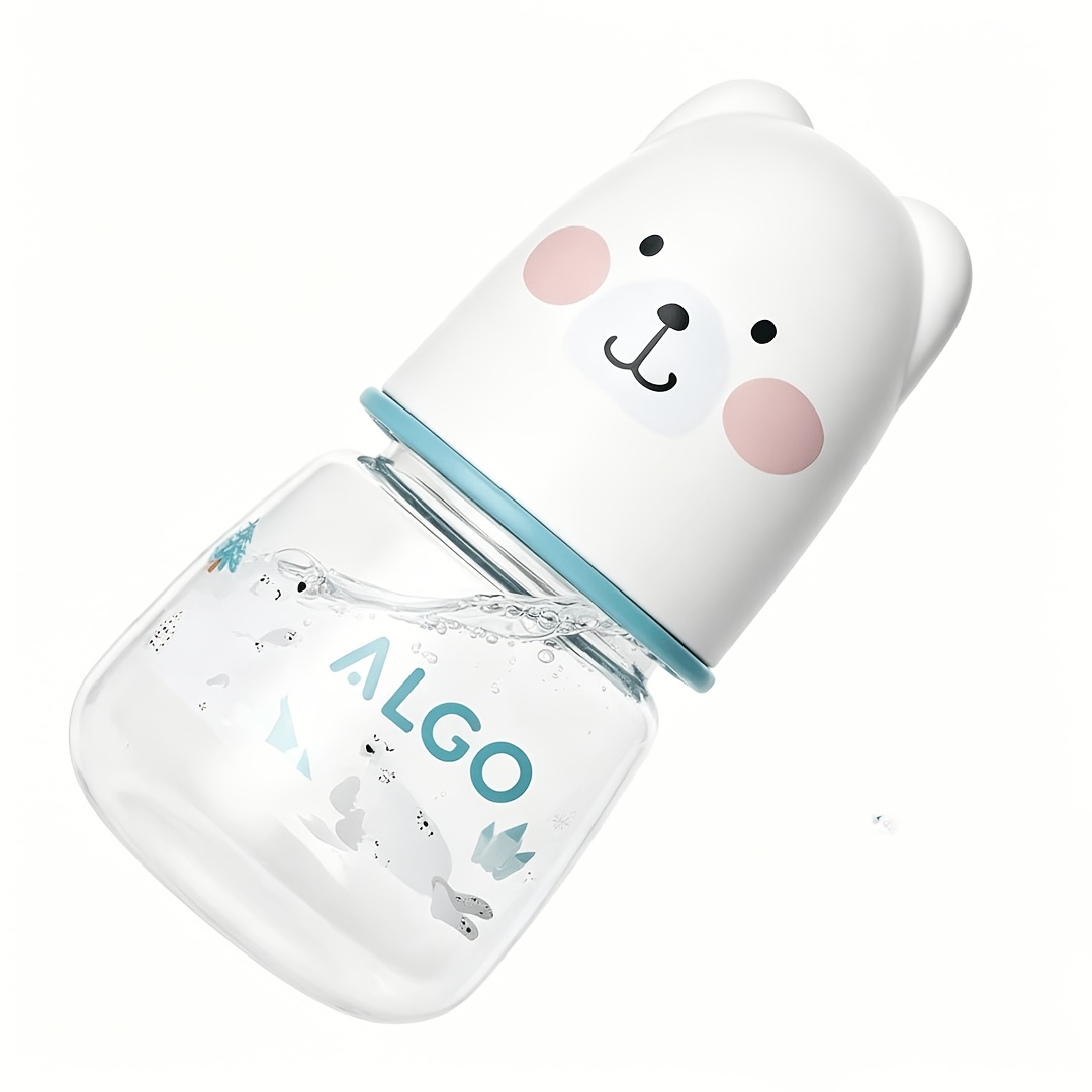 60ml Soft Cute Bear Baby Bottle, Food-Grade & Drop-Proof