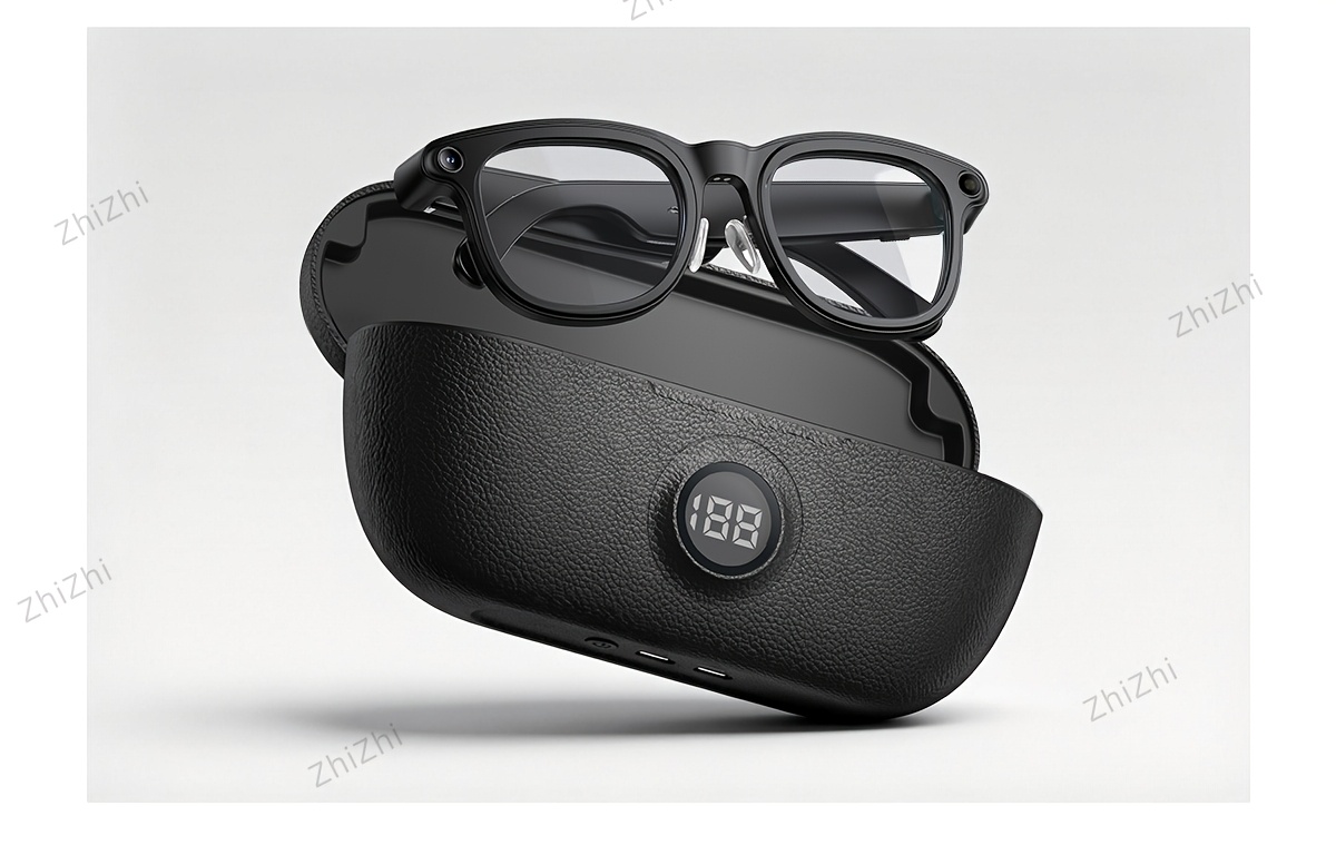 Zhizhi Ai Smart Glasses Ai with Camera And Audio for Men Women 4K with Charging Case Ai Smart Glasses Video Recording Chatgpt 800W Connect to Phone Equipped with a Chatgpt Translator And Dual Microphones for Noise Reduction