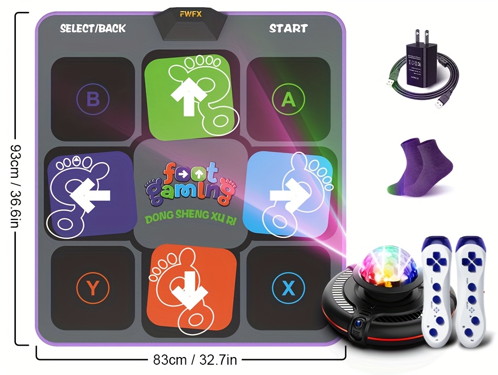 Dance Mat For Kids And Adults, Plug And Play Electronic Dance Pad Game For TV, Fun Kids Dancing Exercise Game, Xmas Birthday Gifts Ideas For 3-12 Year Old Girls And Boys