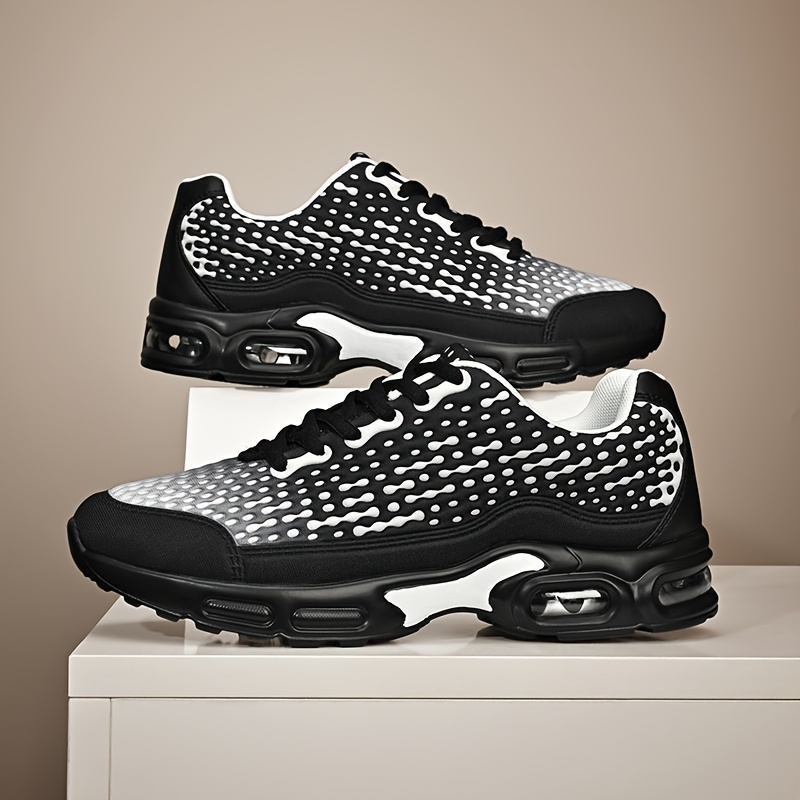 TEMU Men's Breathable Casual Sneakers, Cushioned Air Cushion Shoes, Outdoor Road Running Shoes, Mesh Shoes