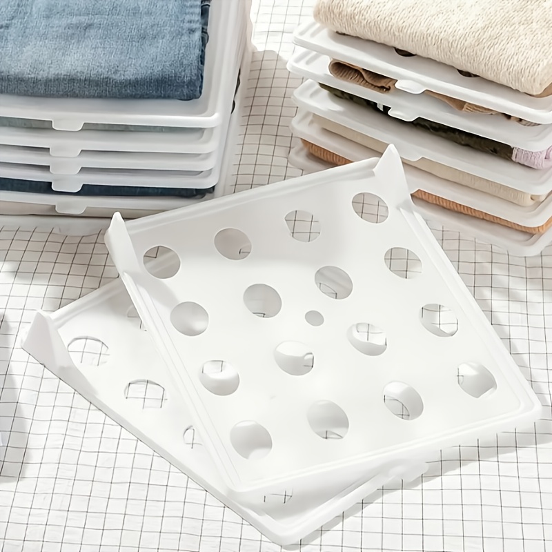10pcs, Stacking Board Storage Artifacts, Storage Rack, Suitable For Wardrobe Organization, Can Store Shirts-t-shirts, Trousers, Mounted Closet Systems