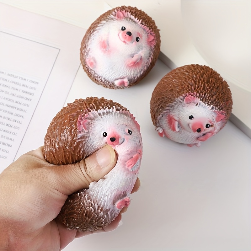 Fox Themed Squeeze Toy Pink Accents Realistic Cartoon Animal TPR Material