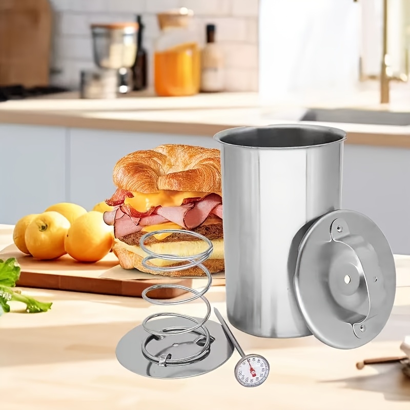 Image of Stainless Steel Press With Thermometer - Kitchen Meat Press For , Meat & Meat Roll Shaping | Ideal For Homemade Cooked Meats