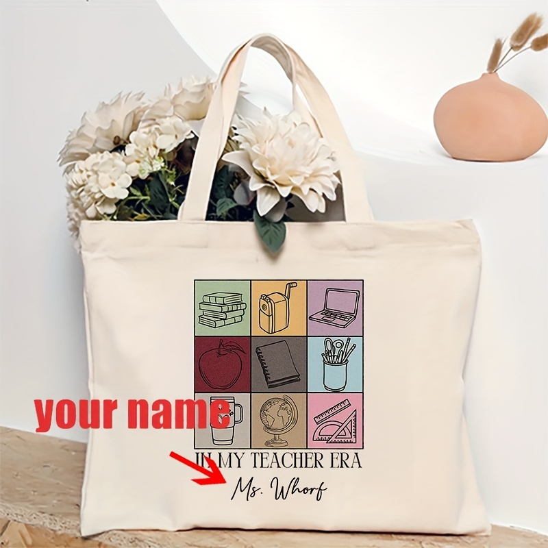 

Custom Canvas Tote Bag - Reusable, Foldable Shoulder Bag For Shopping, Travel & Daily - Perfect Gift For Her, Ideal For Halloween, Christmas & Thanksgiving