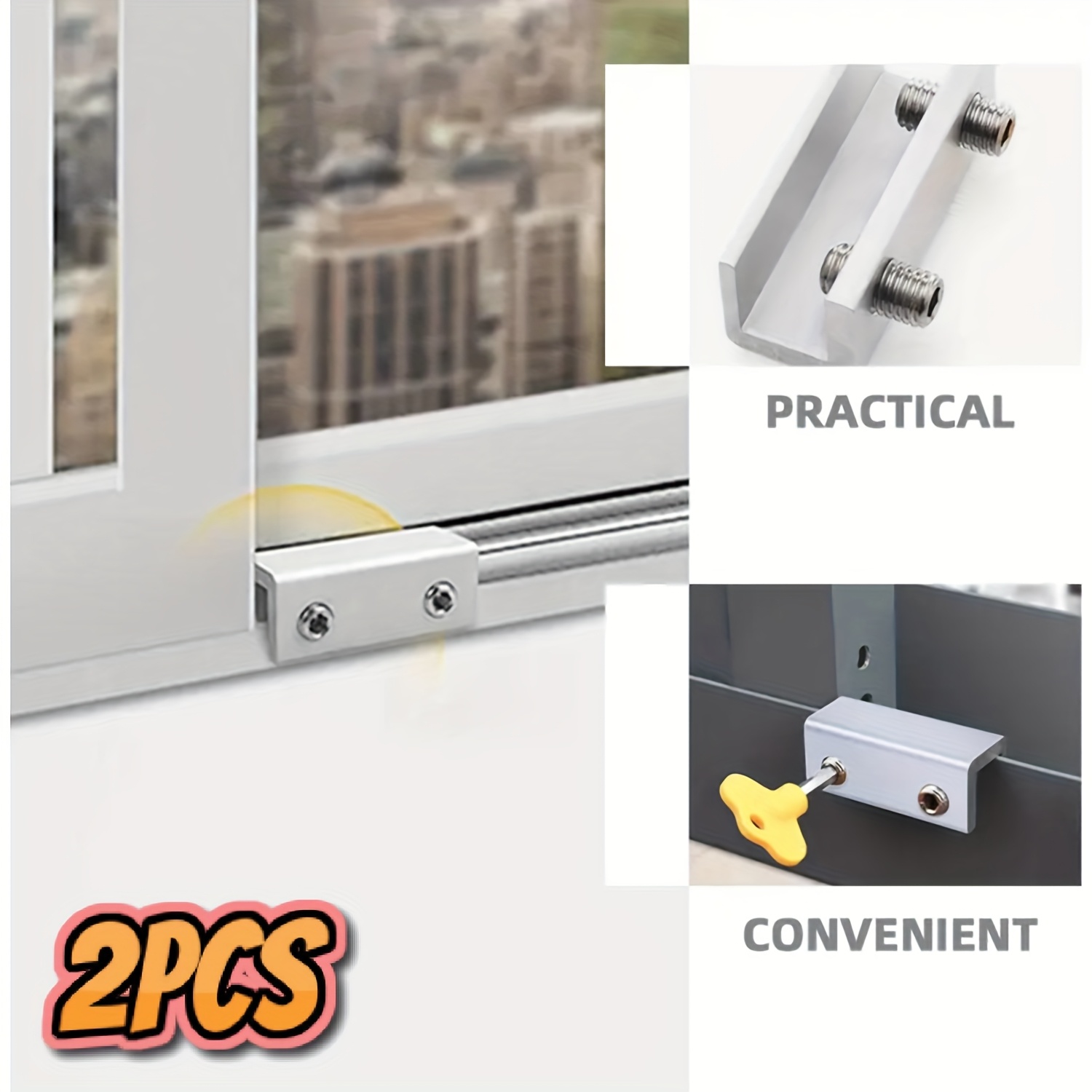 Horizontal Sliding Window Security 6 Sets Sliding With Key - Adjustable ...