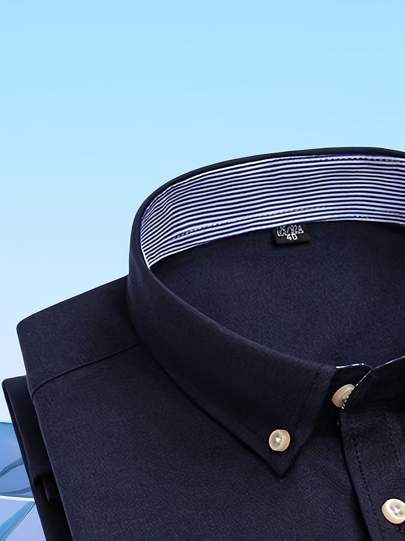 قميص رجالي عصري كاجوال بأكمام طويلة من قماش أكسفورد | مطرز، بأزرار، مناسب للعطلات وعصرية، متوفر بألوان متعددة